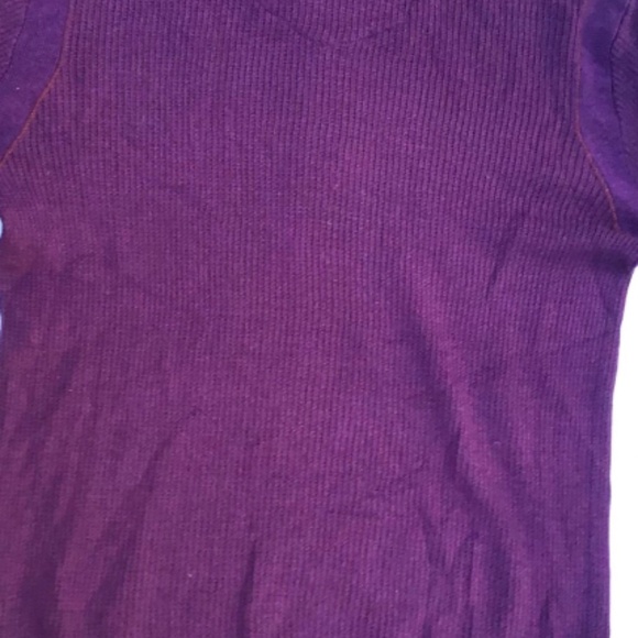 Robert Graham 1/4 zip  purple 100 % wool textured stripes pullover  Sz M - Picture 4 of 11